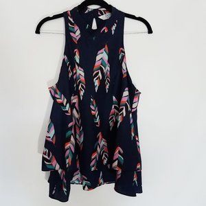 Crosby by Mollie Burch Halter Feather Design Top